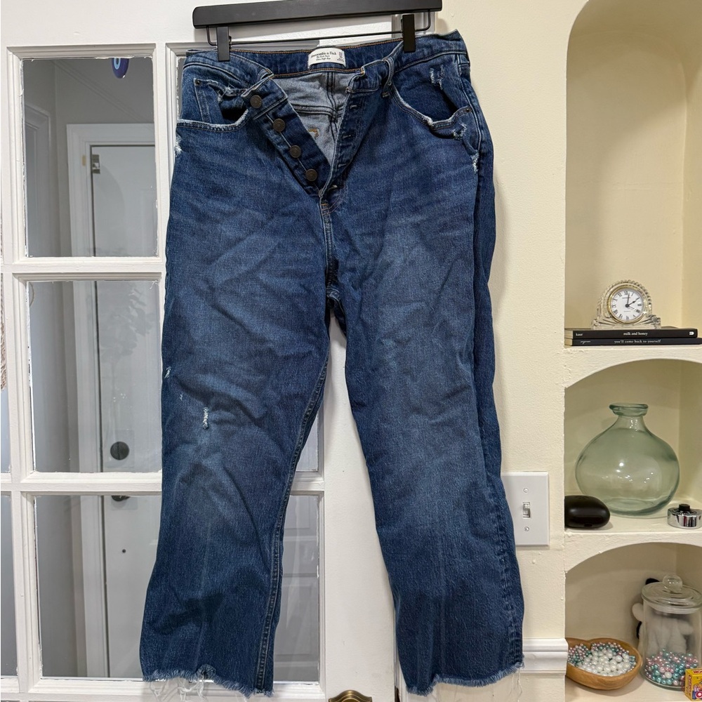 Abercrombie & Fitch Dark Blue Boyfriend Jeans
